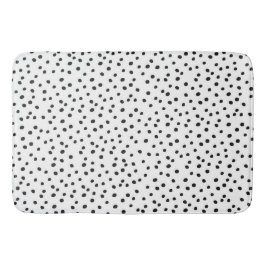 Tapete De Banheiro Pontos preto e branco