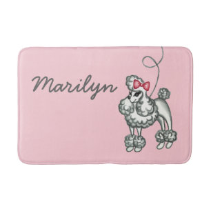 Tapete De Banheiro Poodle Bath Mat Personalizado