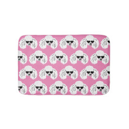 Tapete De Banheiro Poodle Pattern Cute Pink