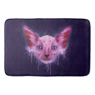Tapete De Banheiro Pop Art Lykoi Cat