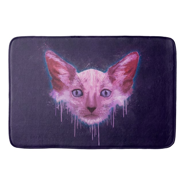 Tapete De Banheiro Pop Art Lykoi Cat (Frente)