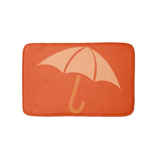 Tapete De Banheiro Pop Art Umbrella Laranja (frente)