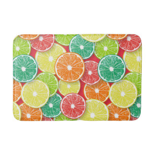 Tapete De Banheiro Pop de fatias de fruta Citrus art 2