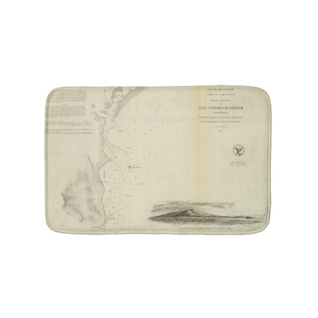 Tapete De Banheiro Porto de San Pedro, Calif (frente)
