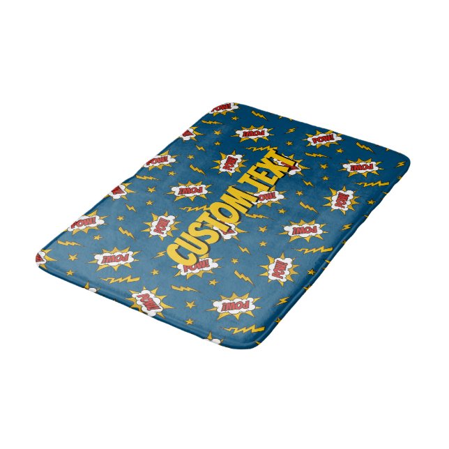 Tapete De Banheiro Pow Comic Sound Effect Pattern (Angulado)