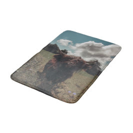 Tapete De Banheiro Prados negros e pastagens de vaca escocesa