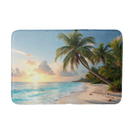Tapete De Banheiro Praia do Oceano Tropical
