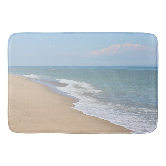 Tapete De Banheiro Praia e ondas do oceano (Frente)