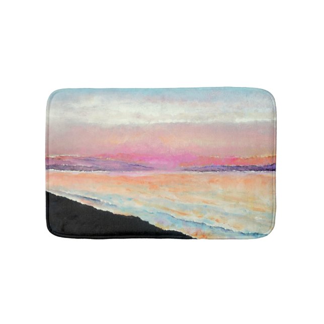 Tapete De Banheiro Praia Lago Pastel Sunset Art (frente)