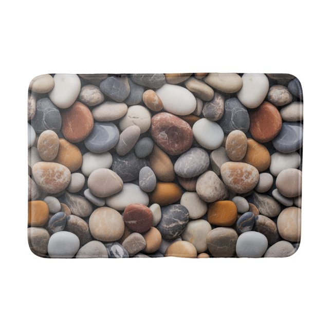 Tapete De Banheiro Praia Pebbles Bath Mat (Frente)