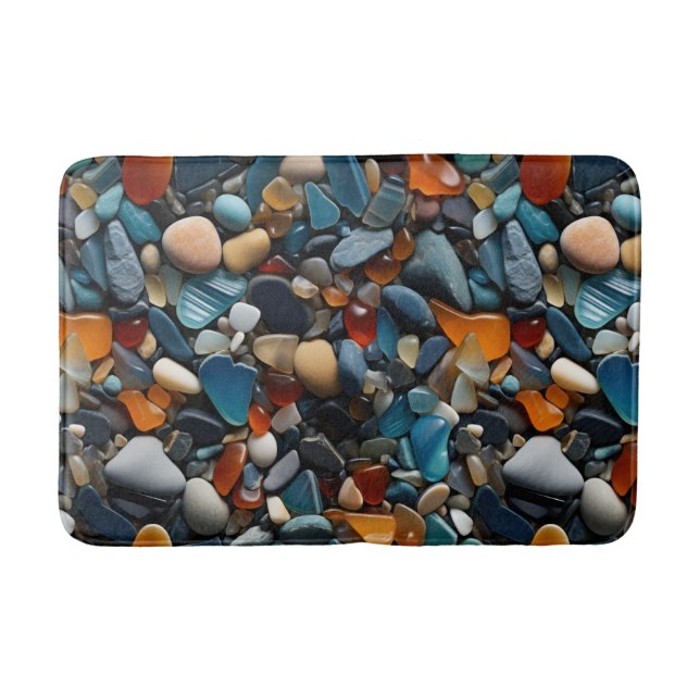 Tapete De Banheiro Praia Pebbles Bath Mat (Frente)