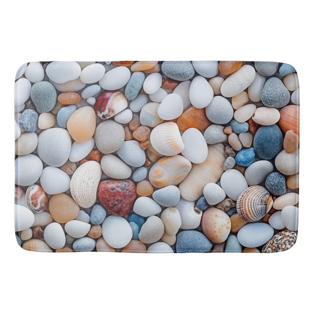 Tapete De Banheiro Praia Pebbles Bath Mat (Frente)
