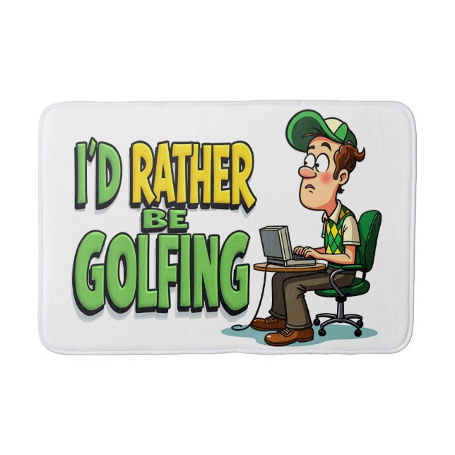 Tapete De Banheiro Preferencialmentes Engraçadas Estarão Golfando Par (Frente)