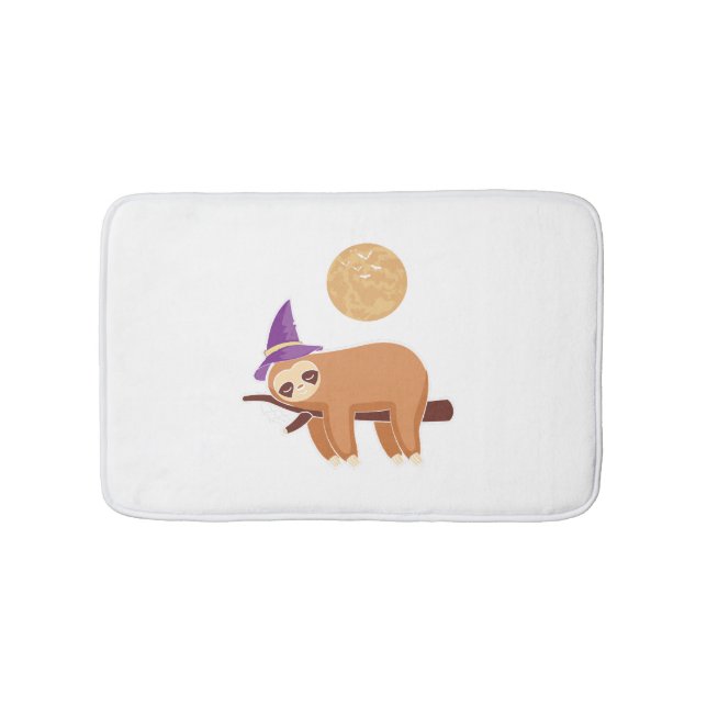 Tapete De Banheiro preguiça-de-bruxas, preguiça-de-halloween (frente)