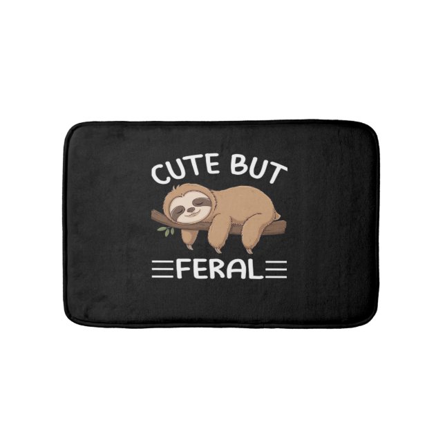 Tapete De Banheiro preguiça engraçada fofa mas selvagem para amantes  (frente)