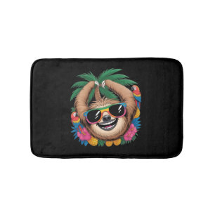 Tapete De Banheiro Preguiça Tropical Kawaii – Vibrações Agradáveis de