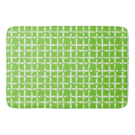 Tapete De Banheiro Preppy Square Lattice – Coordinating Lime