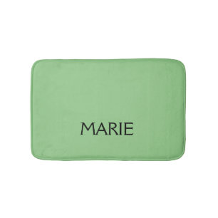 TAPETE DE BANHEIRO PRESENÇA SIMPLES MINIMALISTA VERDE ADICIONE O SEU 