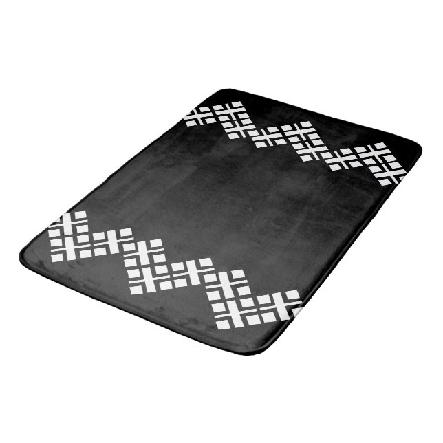 Tapete De Banheiro Preto e Branco (Angulado)