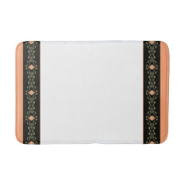 Tapete De Banheiro Preto E Branco Com Pêssego