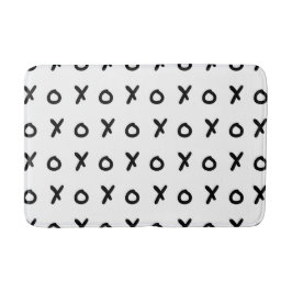 Tapete De Banheiro Preto e Branco X O XO X&O's Moda Fofo