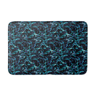 Tapete De Banheiro Preto Roxo & Azul Aquático Elétrico Choque