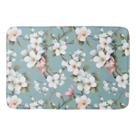 Tapete De Banheiro Primavera azul botânico