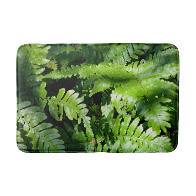 Tapete De Banheiro Primavera Green Ferns (Frente)
