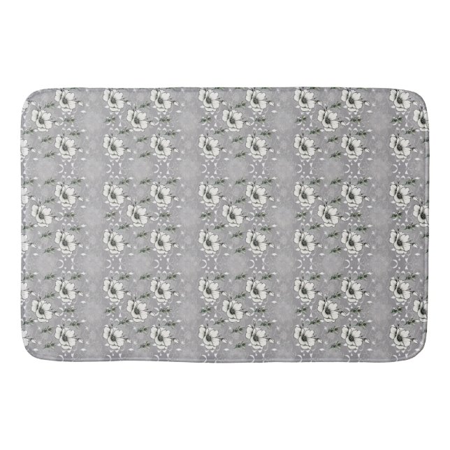 Tapete De Banheiro Primavera White Rose Bath Mat (Frente)