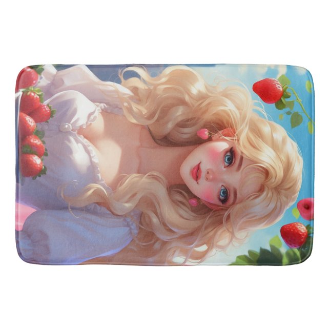 Tapete De Banheiro Princesa de morango (Frente)