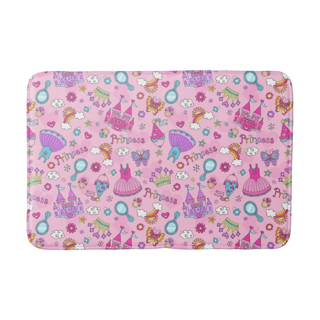 Tapete De Banheiro Princesa Rosa Bath Mat (Frente)