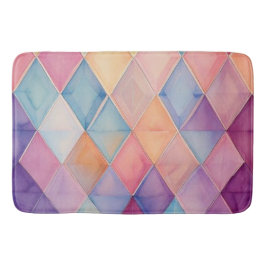 Tapete De Banheiro Prisma Etéreo: Diamante Harlequim em Aquarela Past