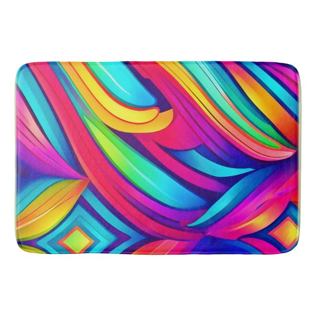 Tapete De Banheiro Psicodélico Rainbow Vortex (Frente)