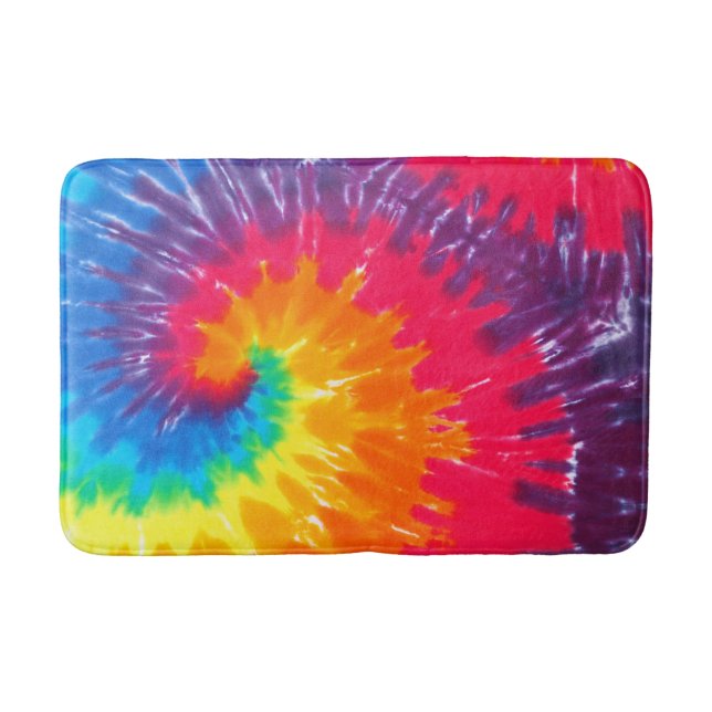 Tapete De Banheiro Psychedelic Neon Tie-Dye (Frente)