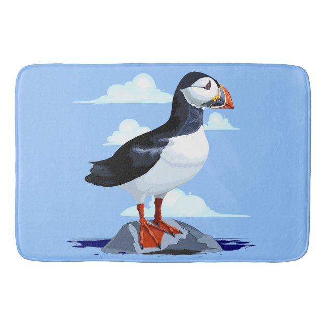 Tapete De Banheiro Puffin Cute Atlantic Seabird (Frente)