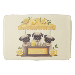 Tapete De Banheiro Pug Dogs Lemonade Stand
