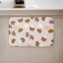 Tapete De Banheiro Pumpkin Botânico Rustic Pumpkin Spice Maple Leaf P