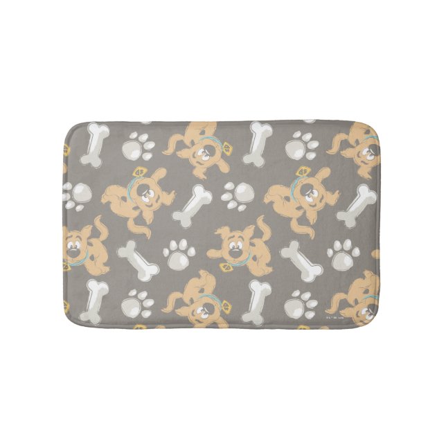 Tapete De Banheiro Puppy Scooby-Doo Bone & Paw Print Patterno (frente)