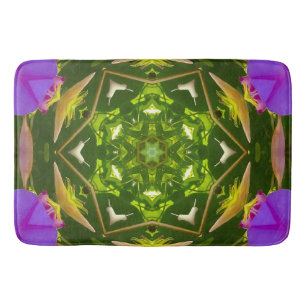 TAPETE DE BANHEIRO PURPLE AND GREEN ABSTRACT DRAWING. SAMER BRASIL. 4