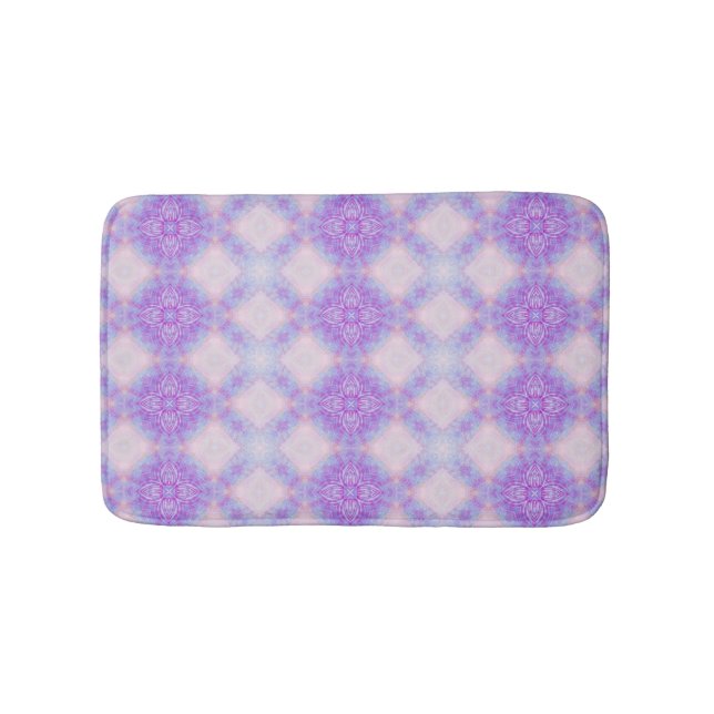 Tapete De Banheiro Purple Blue Blush Abstract Bohemian Kaleidoscope (frente)