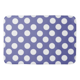 Tapete De Banheiro purple periwinkle white polka dots