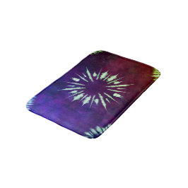 Tapete De Banheiro Purple Tie Dye Bath Mat