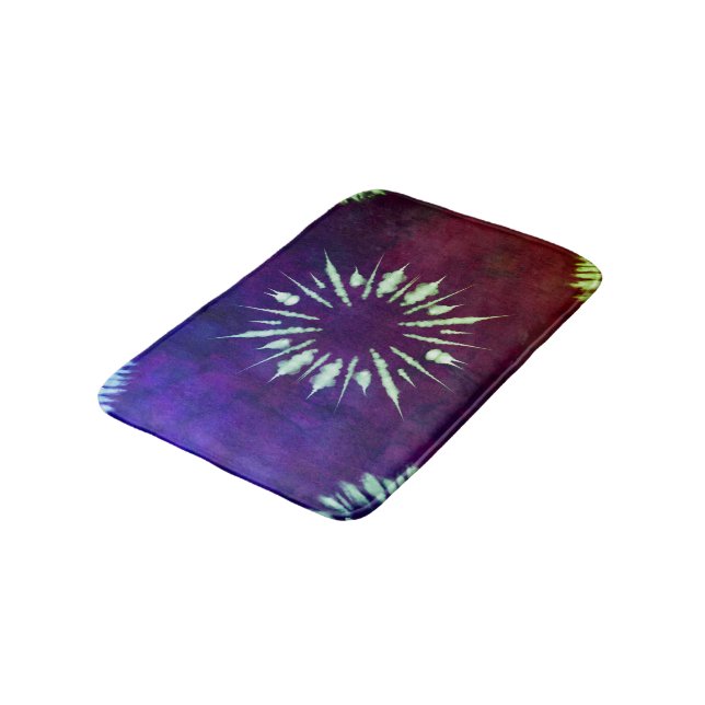 Tapete De Banheiro Purple Tie Dye Bath Mat (Angulado)
