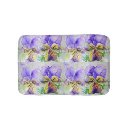 Tapete De Banheiro Purple Viola Watercolor Johnny Salta Bath Mat