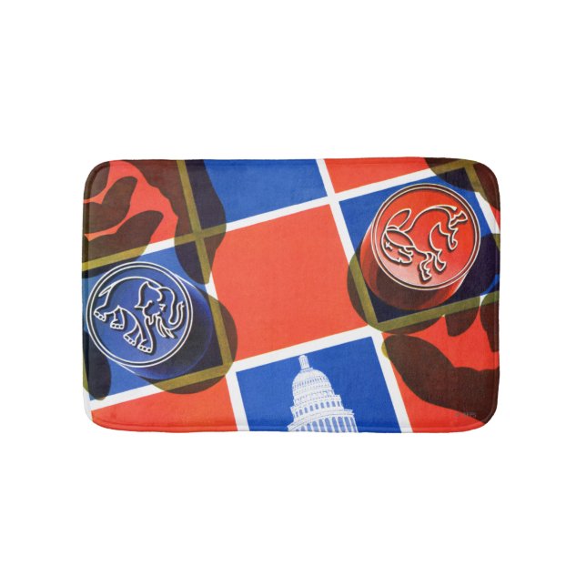 Tapete De Banheiro Quadro de Verificação de Eleições (frente)