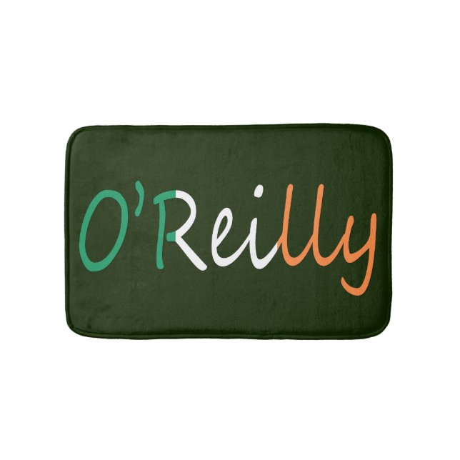 Tapete De Banheiro Qualquer Nome Sobreposto na Irish Flag bmcnt (frente)