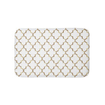Quatrefoil Dourado e branco