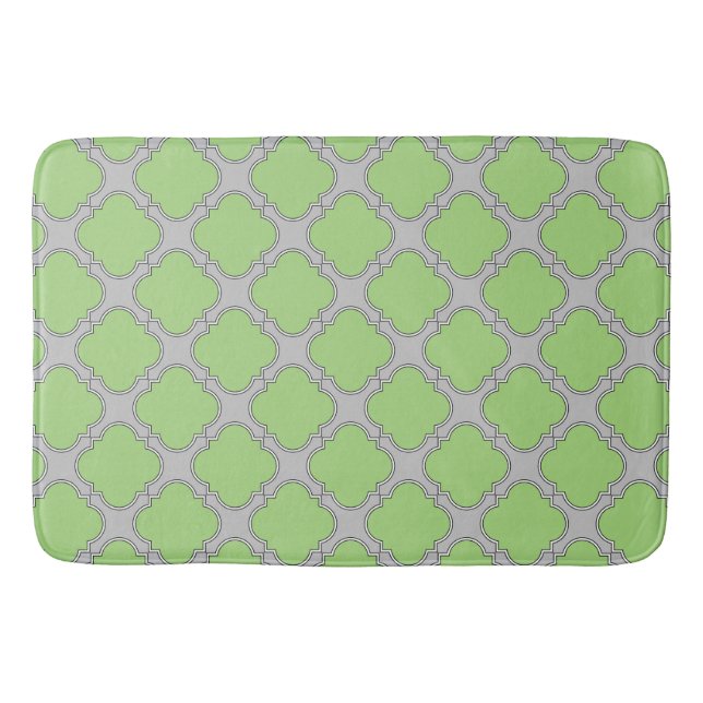 Tapete De Banheiro Quatrefoil Verde (Frente)