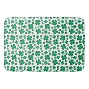 Tapete De Banheiro Quatro Folhas de Pano Verde