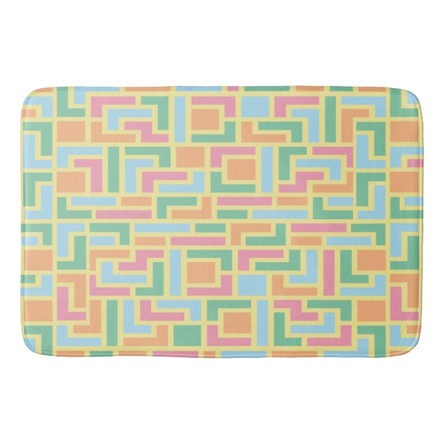 Tapete De Banheiro Quebra-cabeça Blocks Bath Mat (Frente)